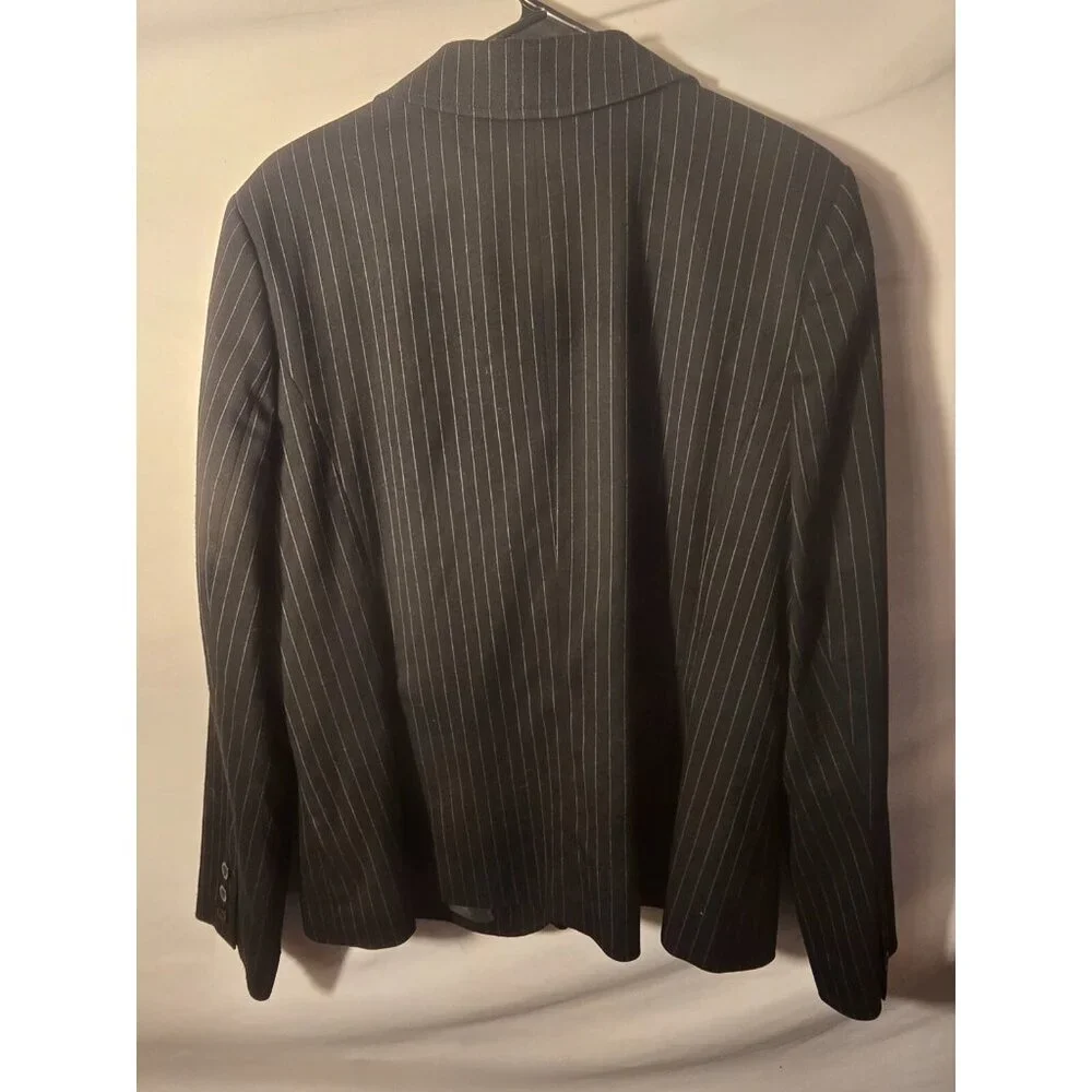 Apostrophe Women’s 18 1X Black Pinstripe Blazer Suit Jacket‎ Office Classic - Picture 3 of 3